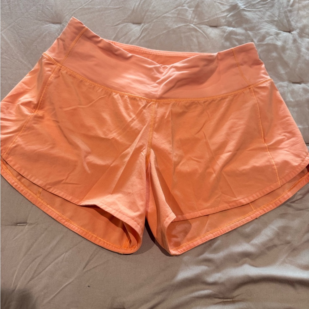 Lululemon speed 4” Athletica Women's Vibrant Orange Athletic Shorts